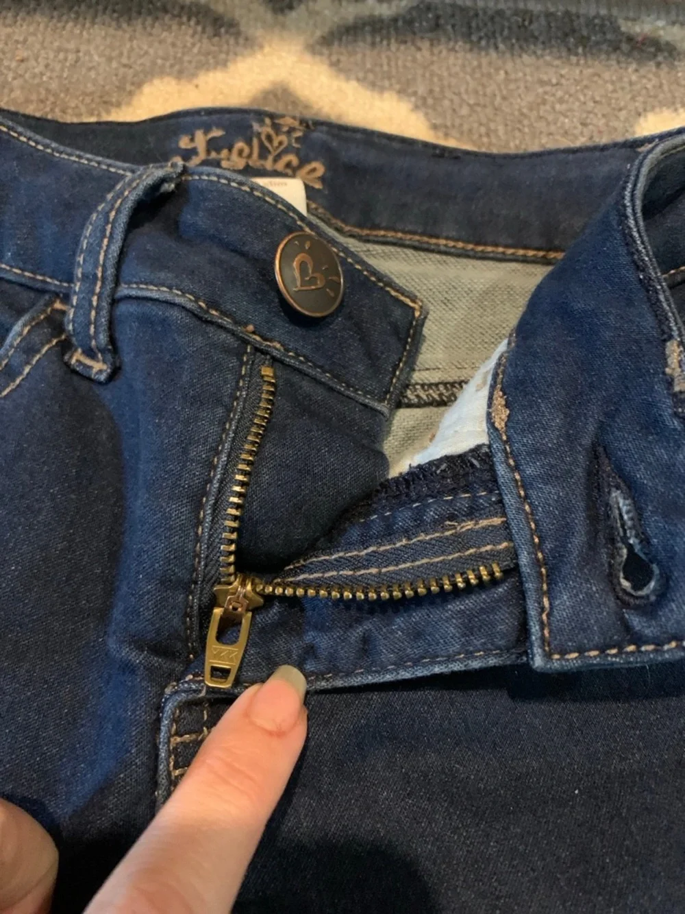 Justice Dark Blue Denim jean Shorts size 10